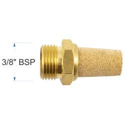 AIRCRAFT Muffler Brass Conical 3/8' Male